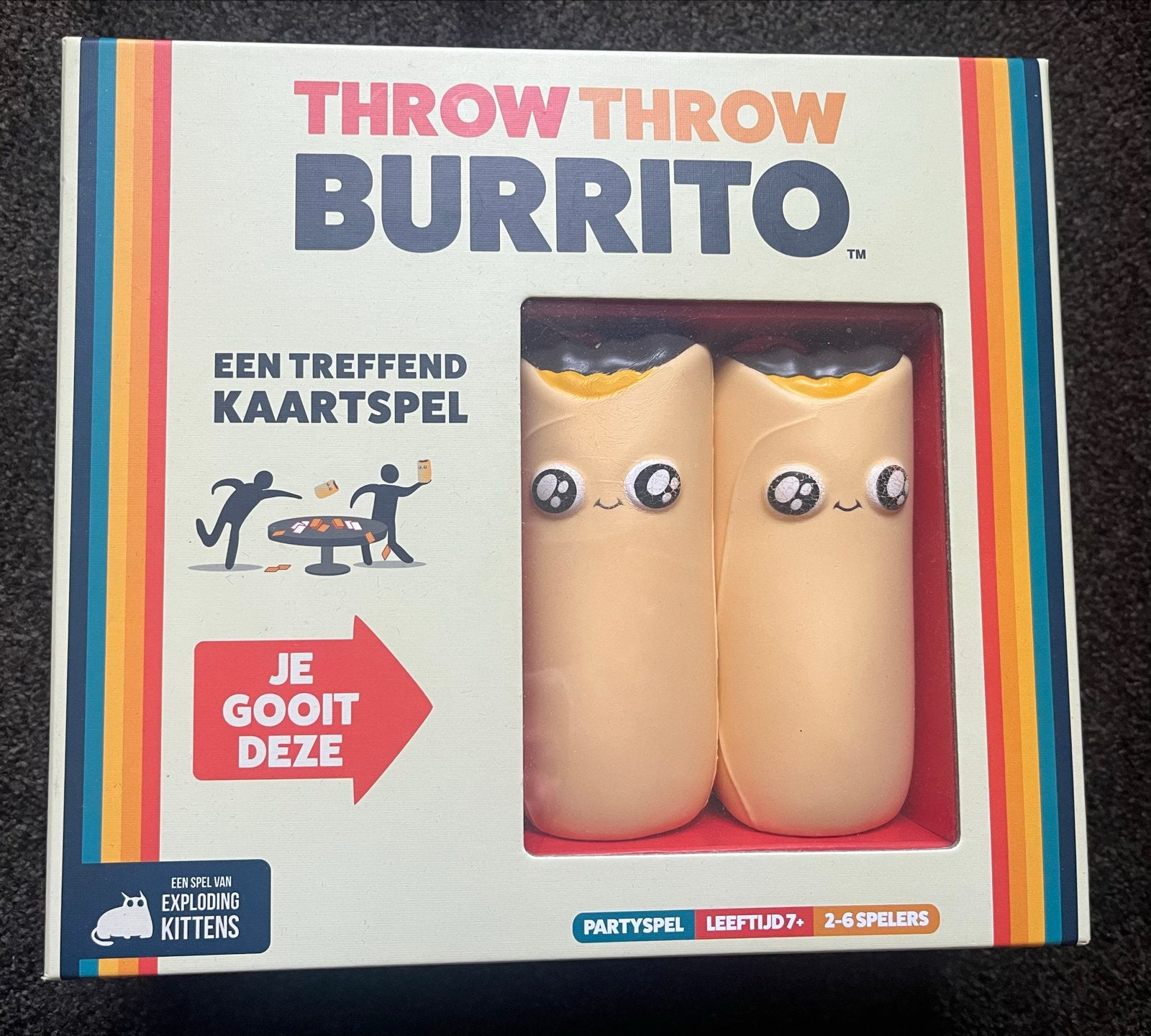 Throw Throw Burrito - Een Treffend Kaartspel, Drie of vier spelers, Ophalen of Verzenden, Gebruikt