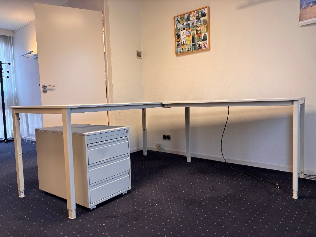 stalen bureau, Ophalen, Gebruikt, Hoekbureau, Klassiek