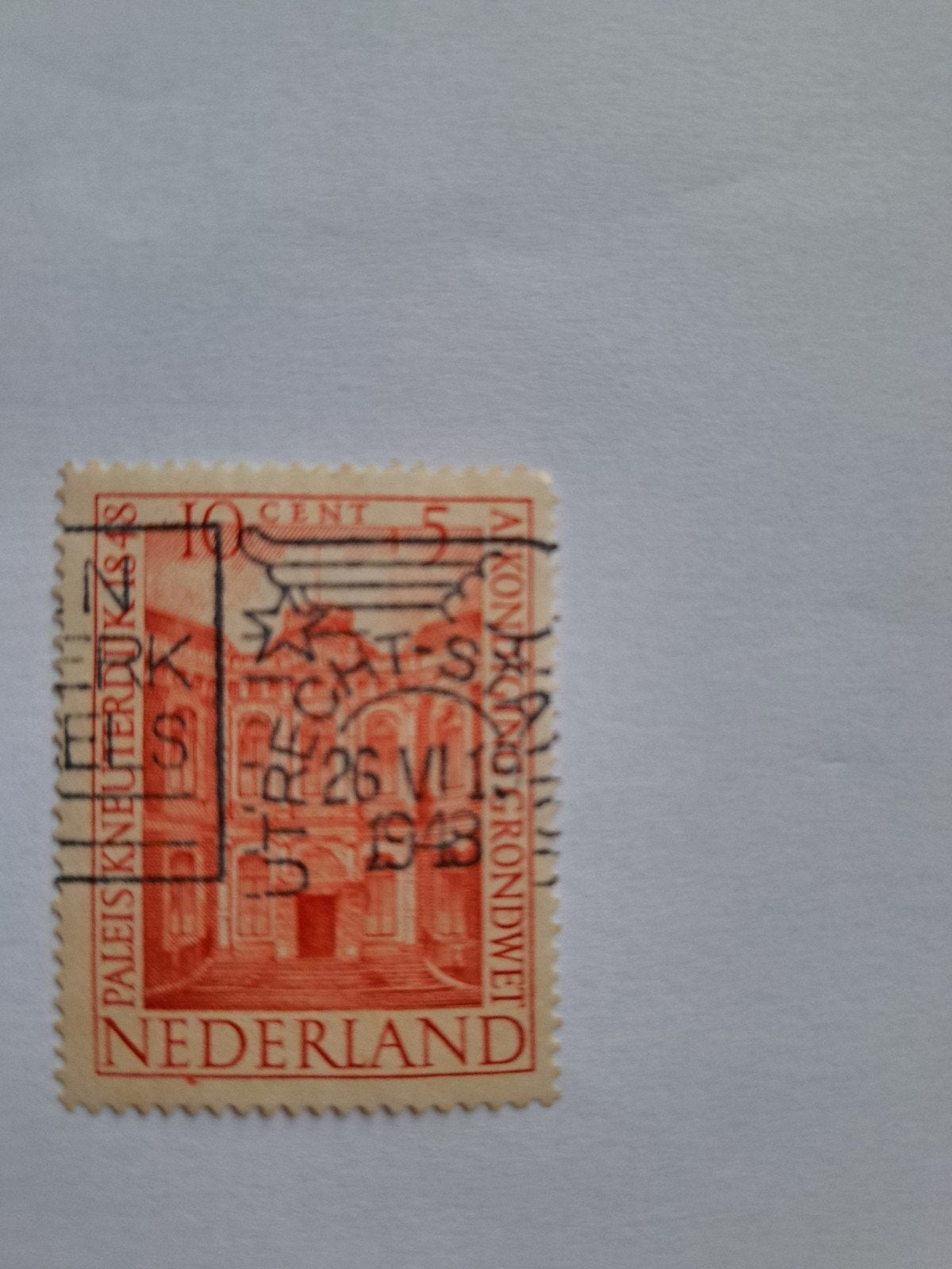 Nederlandse postzegel Paleis Kneuterdijk 1943, Ophalen of Verzenden, Na 1940, Gestempeld