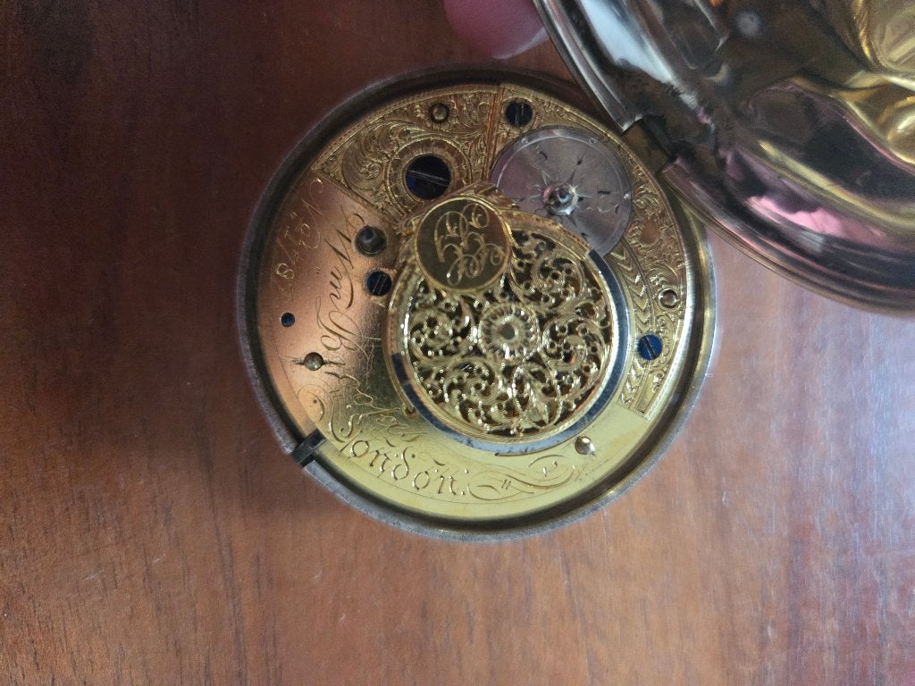 Zakhorloge verge fusee Wm Brookes Londen, Ophalen of Verzenden