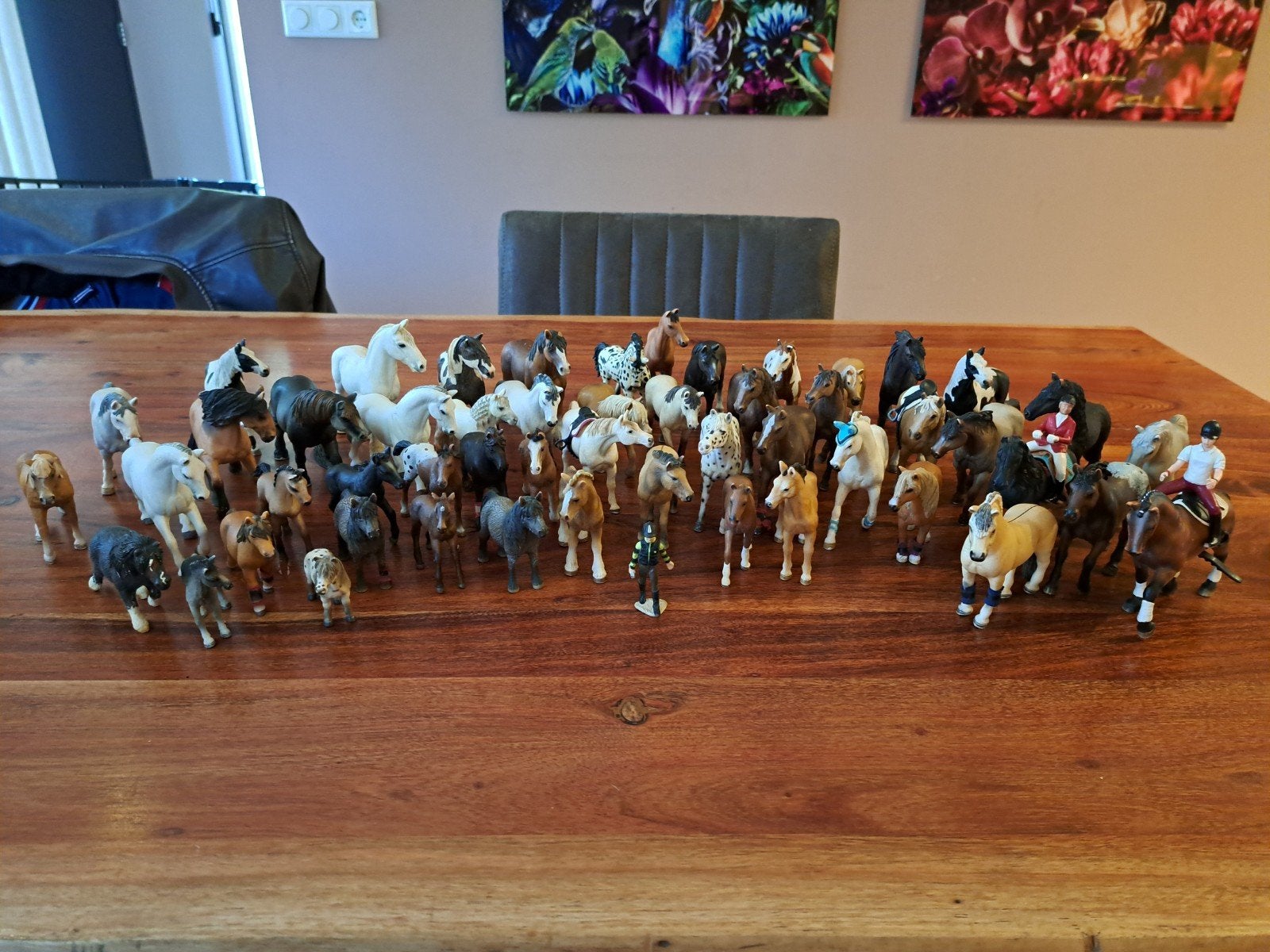 Grote (52st) collectie Schleich paarden en ruiters, Ophalen, Gebruikt, Jongen of Meisje