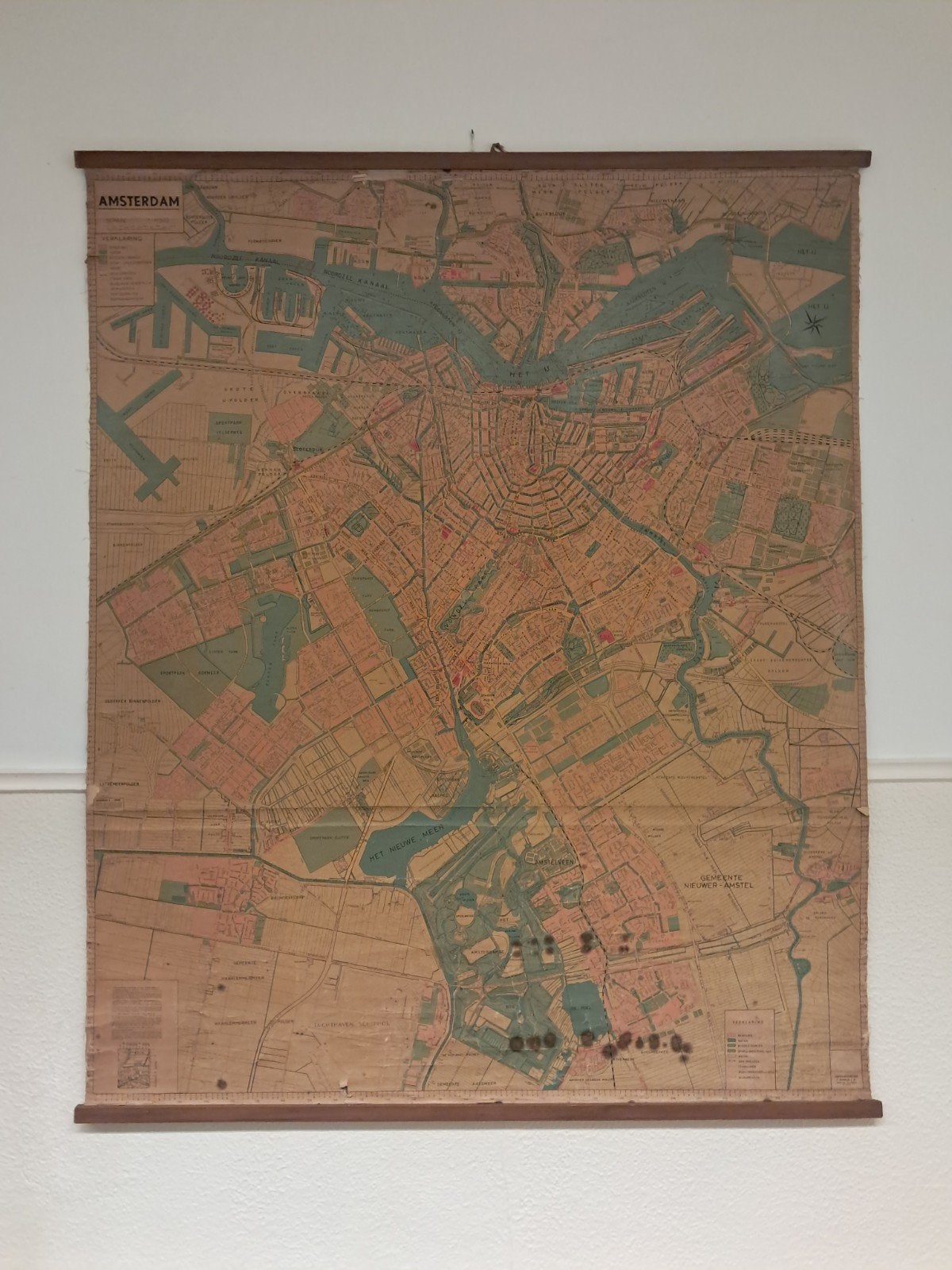 Oude schoolkaart van Amsterdam, Ophalen, Aardrijkskunde