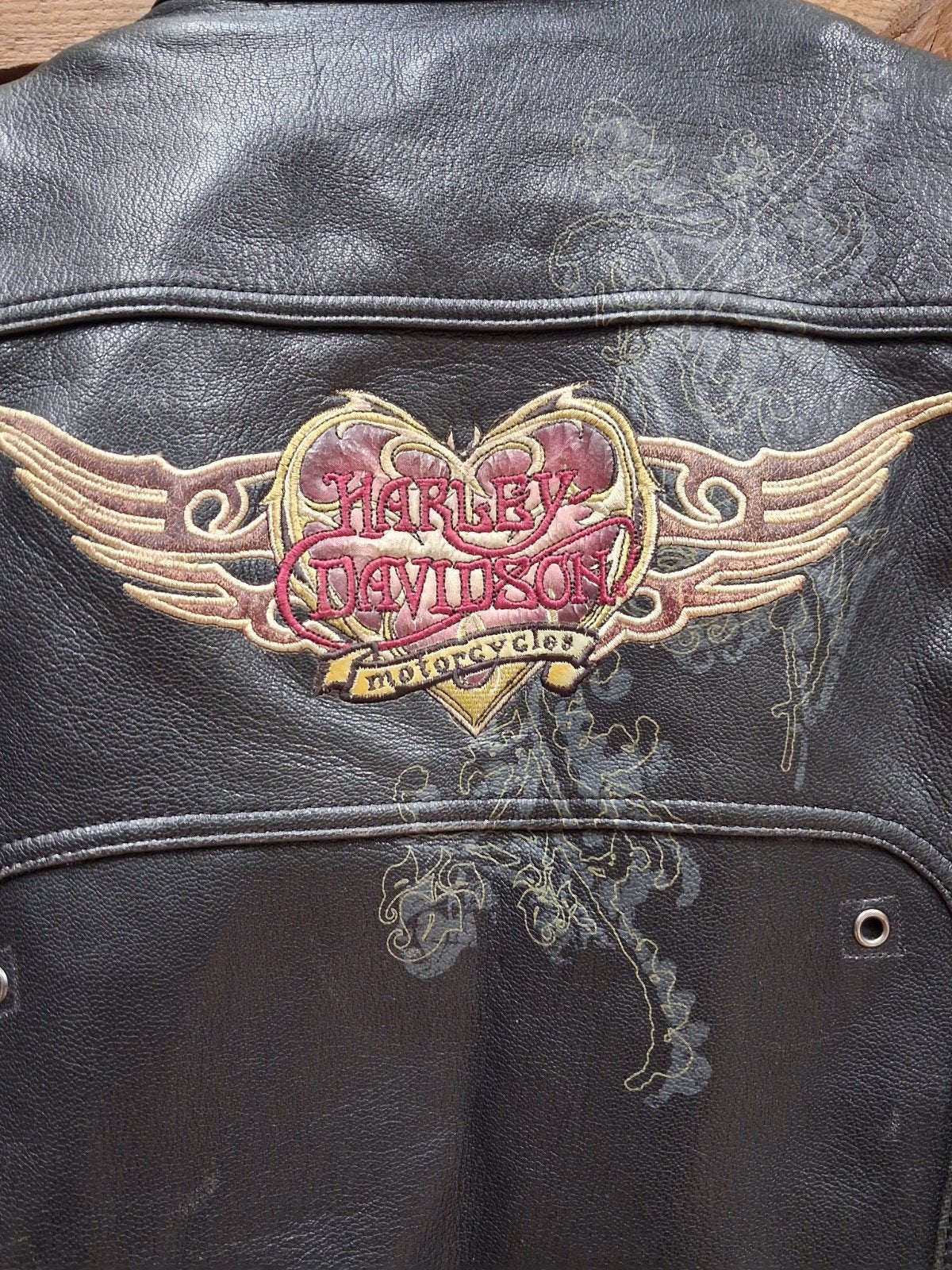 Harley-Davidson Leren Motorjas Dames - Maat L, Jas | leer, Harley Davidson. Origineel., Ophalen of Verzenden, Dames