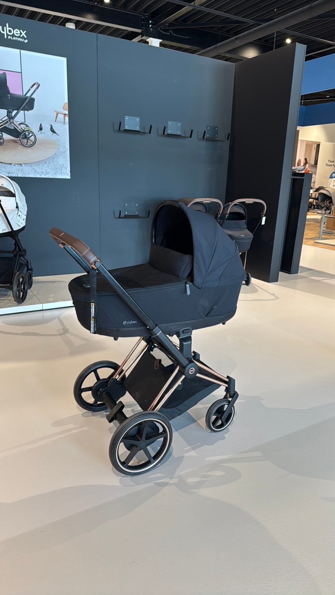 Cybex E-Priam Rosé Gold 3-in-1 Sepia Black NIEUWSTAAT!, Ophalen of Verzenden, Nieuw, Overige merken