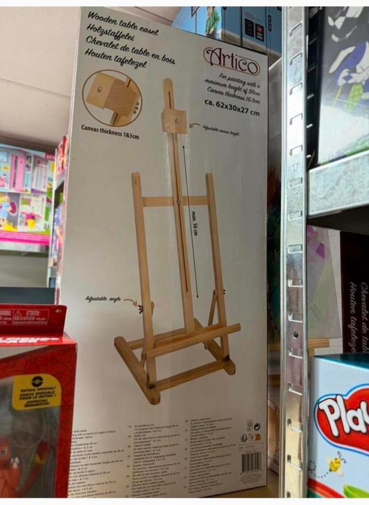 Artico Tafelezel Houten Schildersezel in hoogte Verstelbaar, Nieuw, Ophalen of Verzenden, H, H