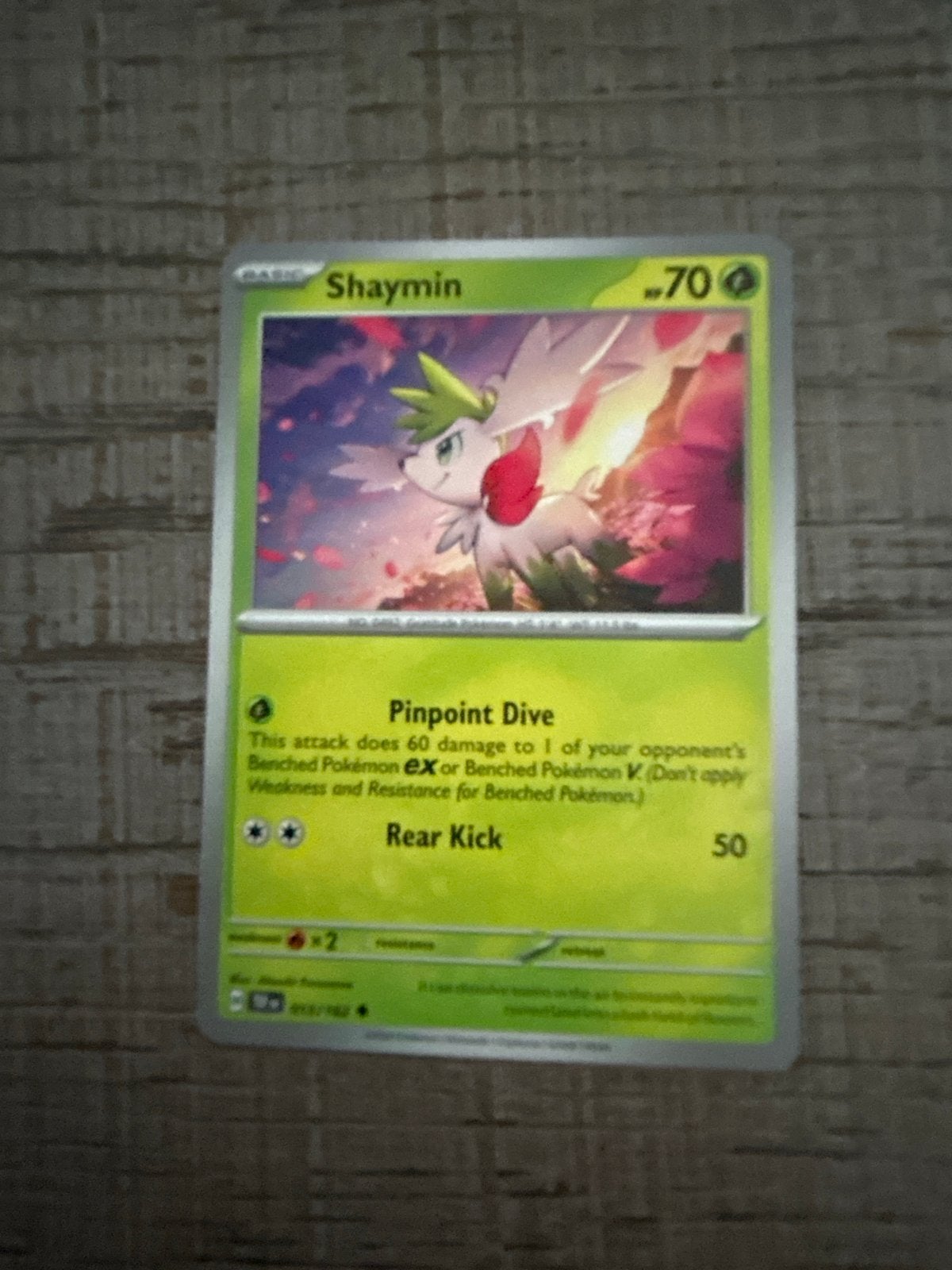Pokémon Kaart Shaymin - Basic - 70 HP, Hobby en Vrije tijd, Ophalen of Verzenden, Zo goed als nieuw, Losse kaart