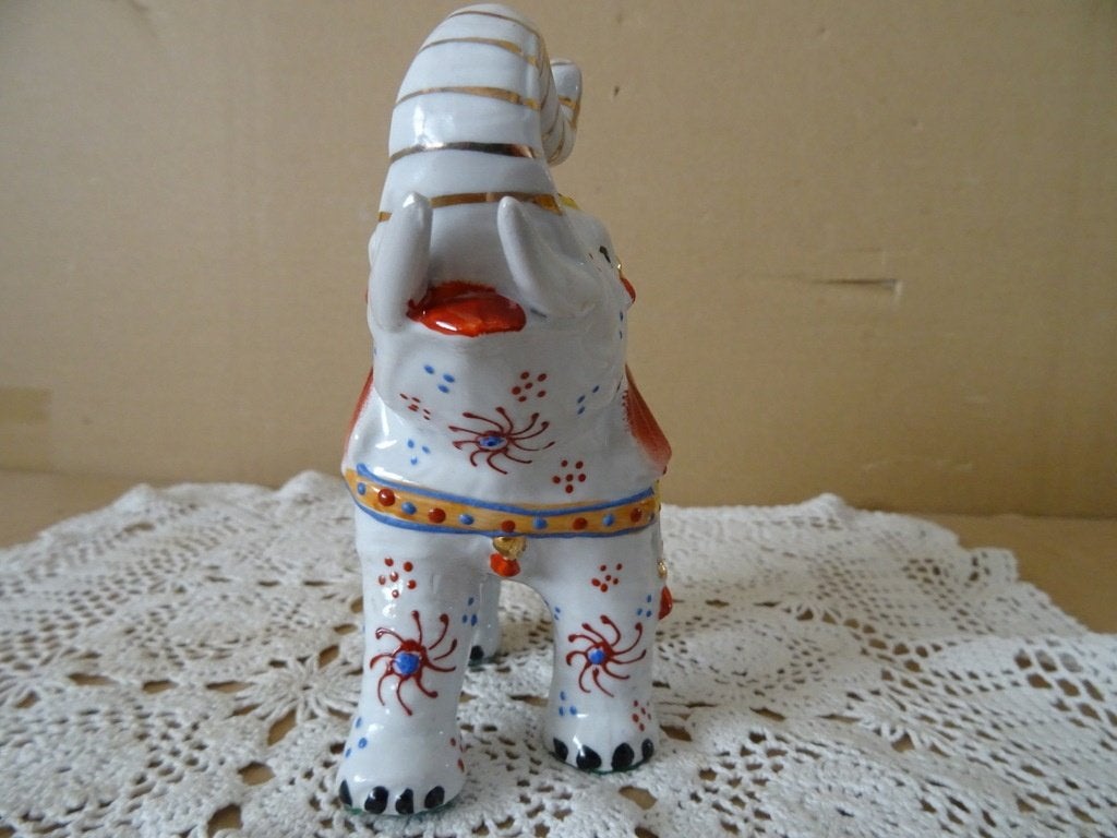 Verguld beeld olifant Rajasthani olifant India vintage13cm, Ophalen of Verzenden