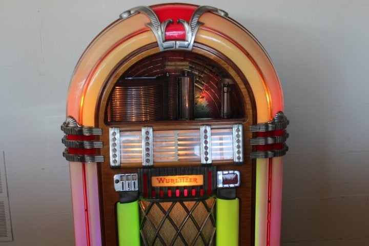 WURLITZER 1015 Jukebox uit 1946 gerestaureerd, Verzamelen, Met singles, Gebruikt, Ophalen of Verzenden, Wurlitzer