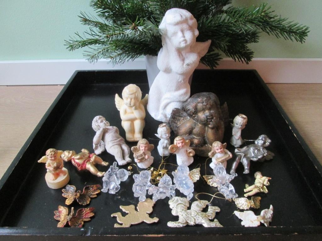Verzameling Engeltjes Engelen Porselein Kunststof enz, Ophalen of Verzenden, Gebruikt, Dier
