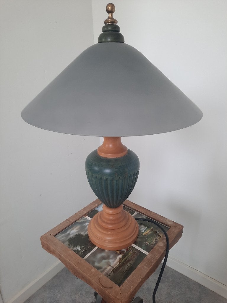 Lamp met glazen kap, Huis en Inrichting, Ophalen, Zo goed als nieuw, Glas