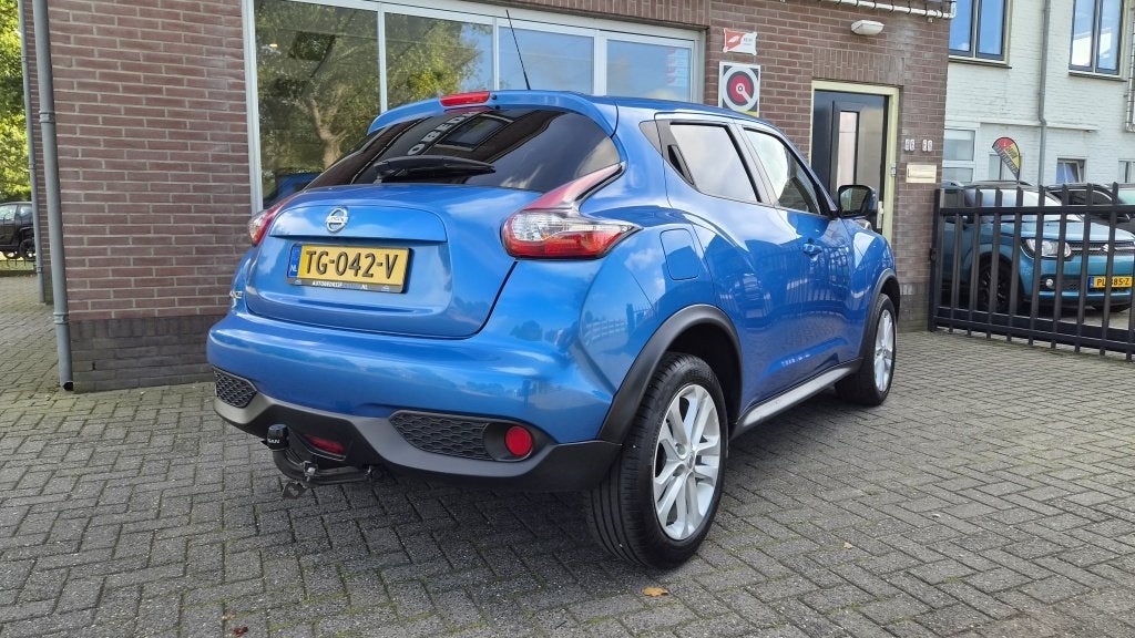Nissan Juke 1.2 DIG-T S/S Acenta, Navi, Trekhaak, Camera, Cl, Auto's, Keurmerk '100% Onderhouden', Stof, Blauw, 116 pk