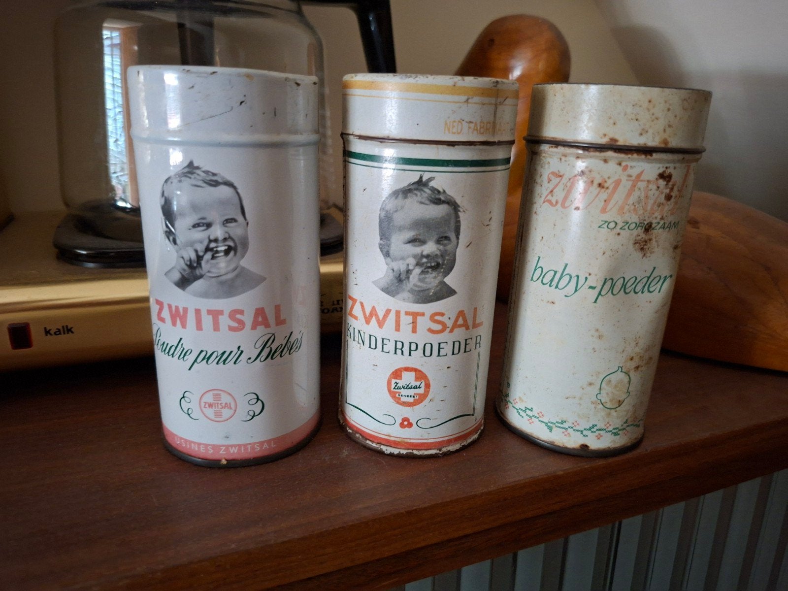 3 vintage blikken van Zwitsal, Ophalen of Verzenden, Gebruikt, Overige