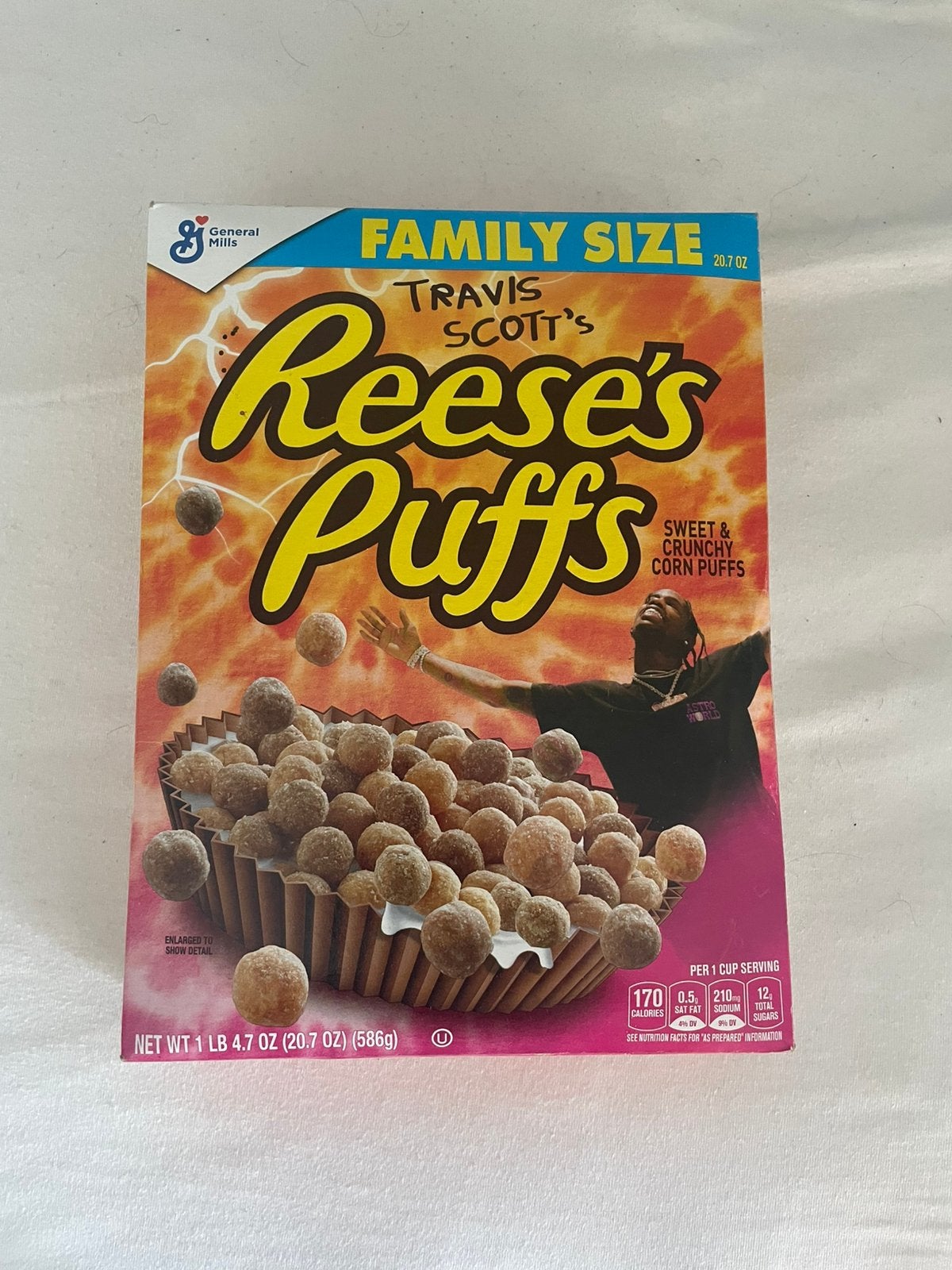 Travis Scott Reeses Puffs (Family size), Verzamelen, Ophalen of Verzenden, Gebruikt