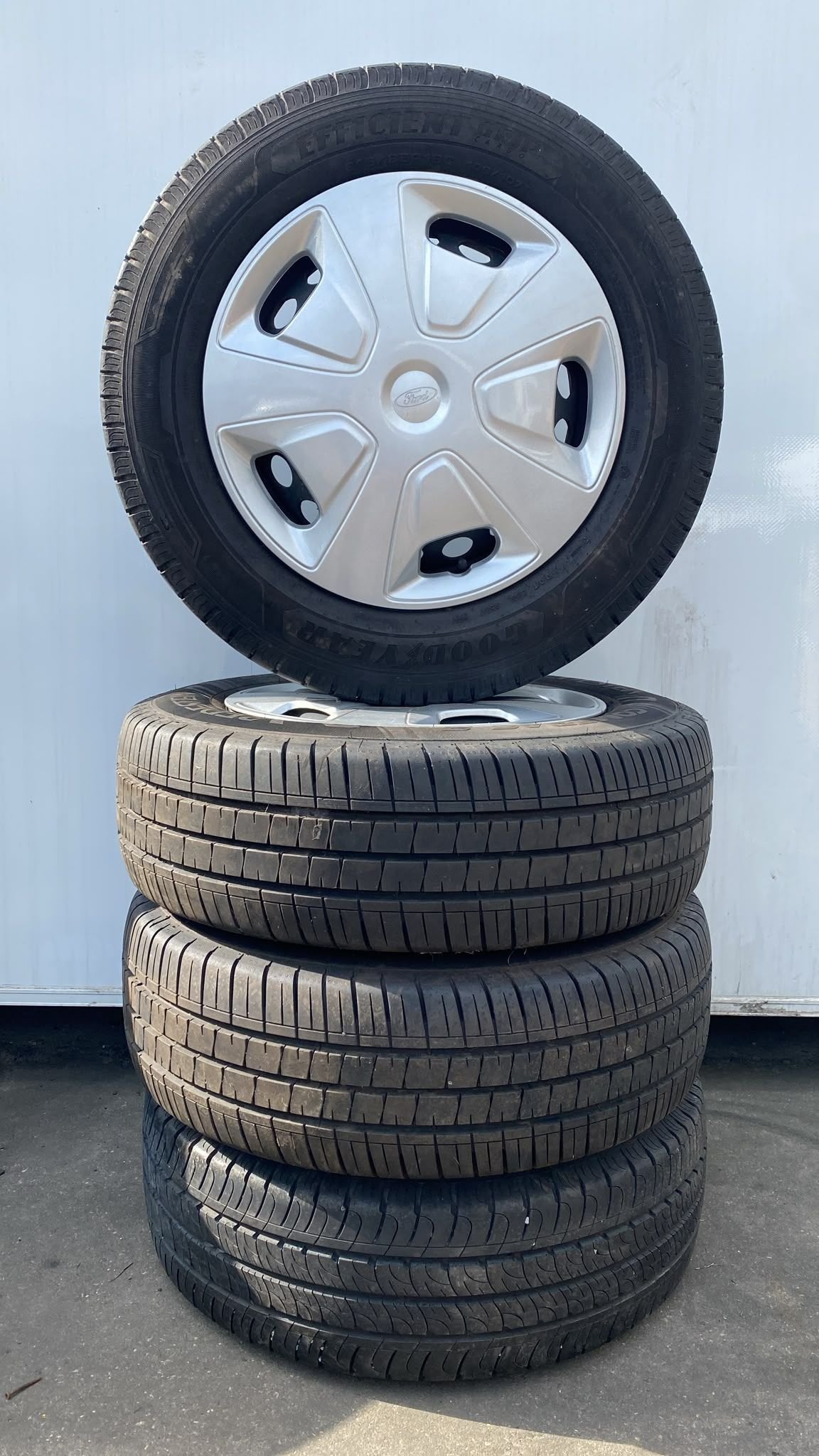 Ford Transit Custom Zomer Banden Set 215-65-15 5x160, Gebruikt, -, -, Banden en Velgen