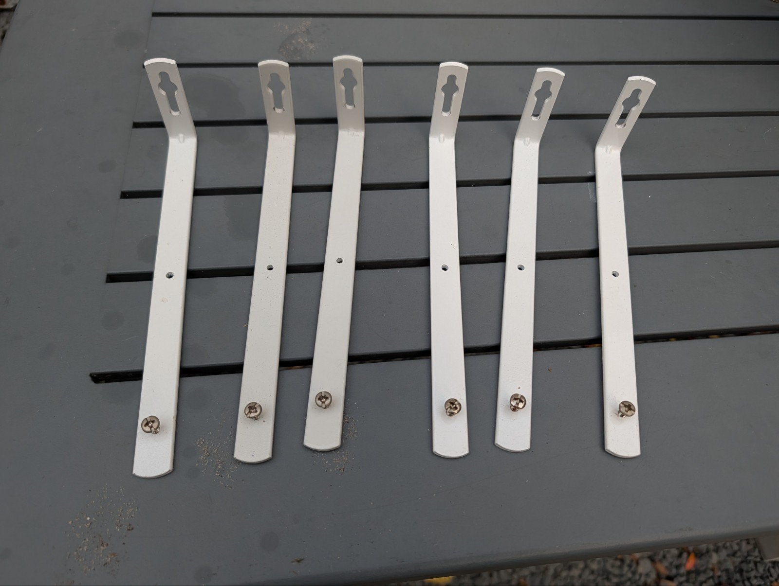 Wandsteun gordijnrails 20cm, 6 stuks, Ophalen of Verzenden, Zo goed als nieuw, Wit