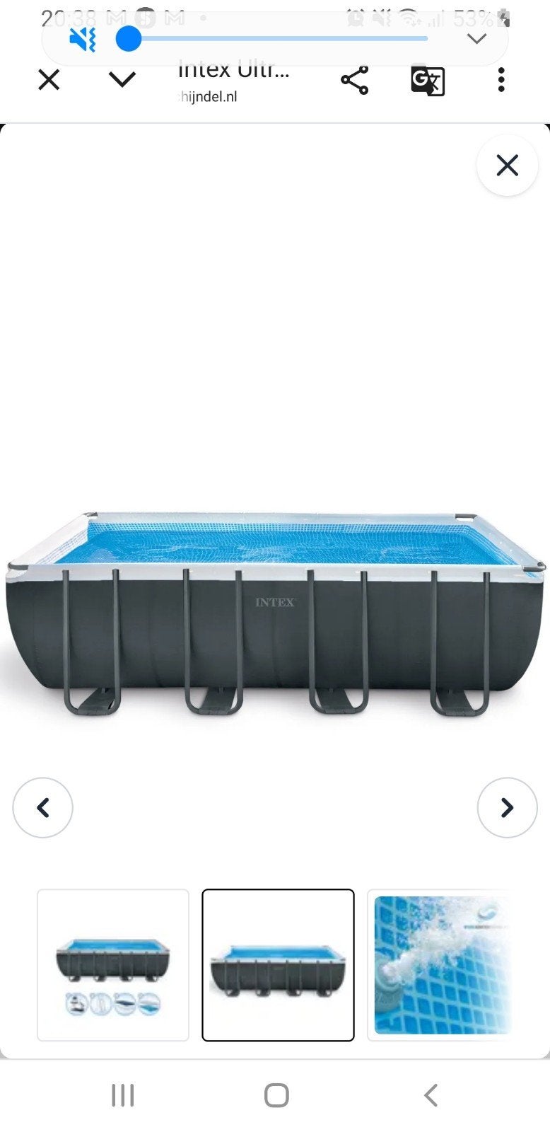 Groot zwembad, Ophalen, Gebruikt, 300 cm of meer, Opzetzwembad