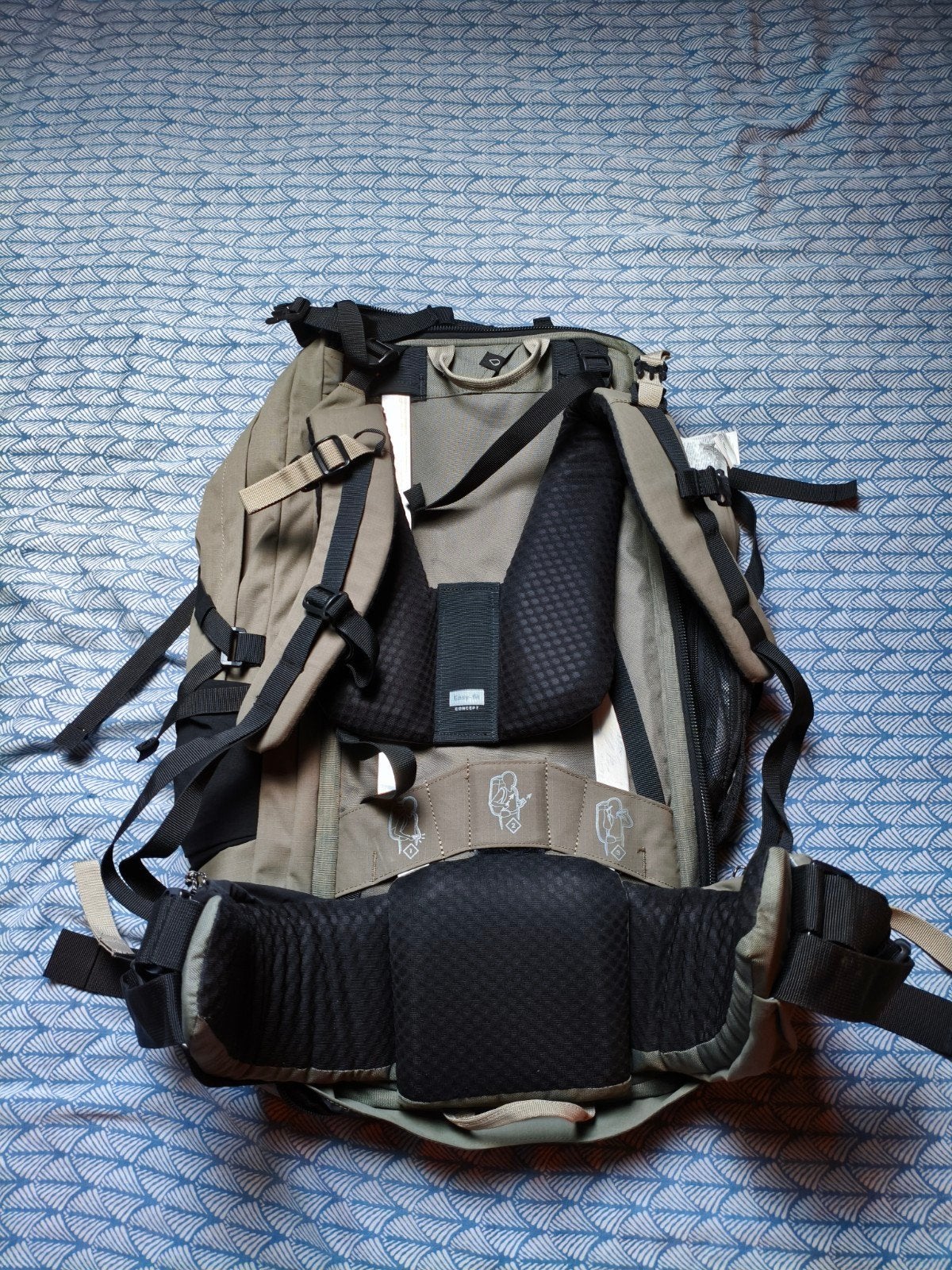 Forclaz Travel 900 Easyfit 70L Rugzak + regen & reisbag, Overige merken, 40 cm of meer, Zo goed als nieuw, 60 cm of meer