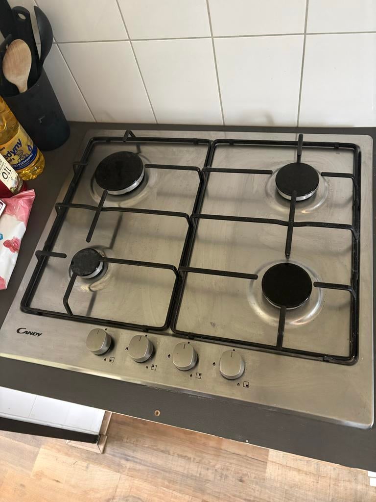 Candy Inbouw Gasfornuis - 4 Kookzones, Witgoed en Apparatuur, Kookplaten, Ophalen of Verzenden, Zo goed als nieuw