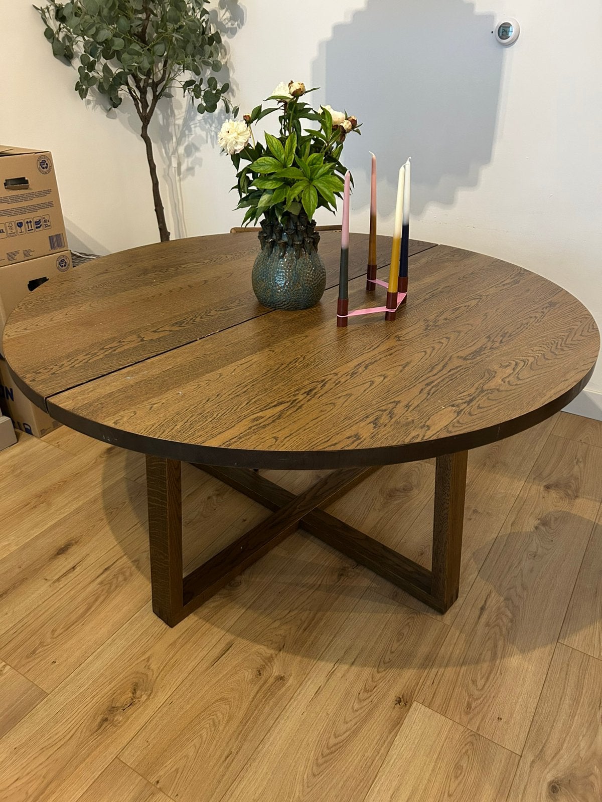 Ikea Morbylanga table 145 diameter, Ophalen, Zo goed als nieuw, Rond, 100 tot 150 cm