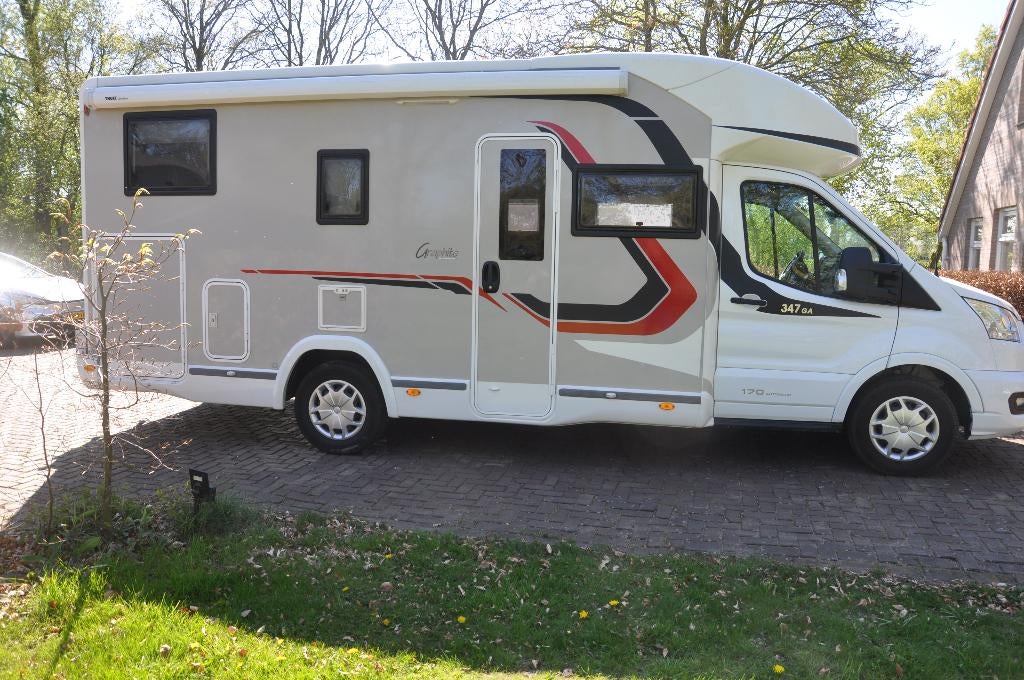 Challanger 347 GA automaat 170 pk, Caravans en Kamperen, Campers, Automaat, Ringverwarming, Afzuigkap, Ford