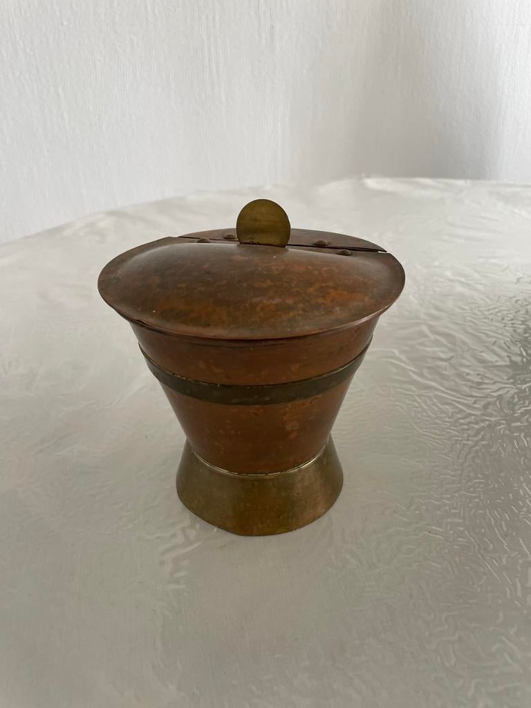 Koperen potje met deksel, Antiek en Kunst, Antiek | Koper en Brons, Ophalen of Verzenden, Koper