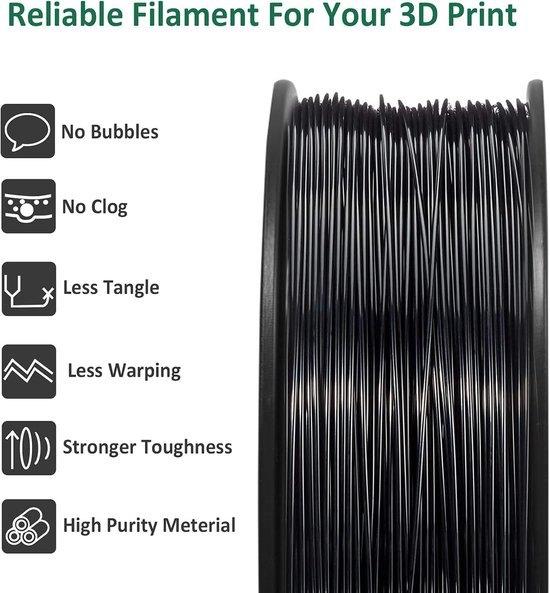 ABS filament zwart – 3D printer filament – 3D print draad, Corvance B.V., Verzenden, Nieuw, Corvancebol@gmail.com