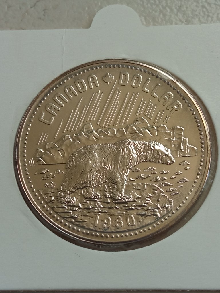Canada 1 dollar 1980., Ophalen of Verzenden, Noord-Amerika, Losse munt, Zilver