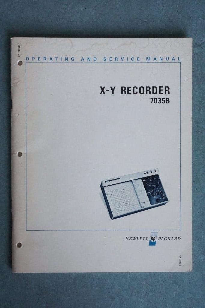 Hewlett Packard 7035B X-Y recorder manual, Doe-het-zelf en Verbouw, Meetapparatuur, Verzenden, Gebruikt, Elektriciteit