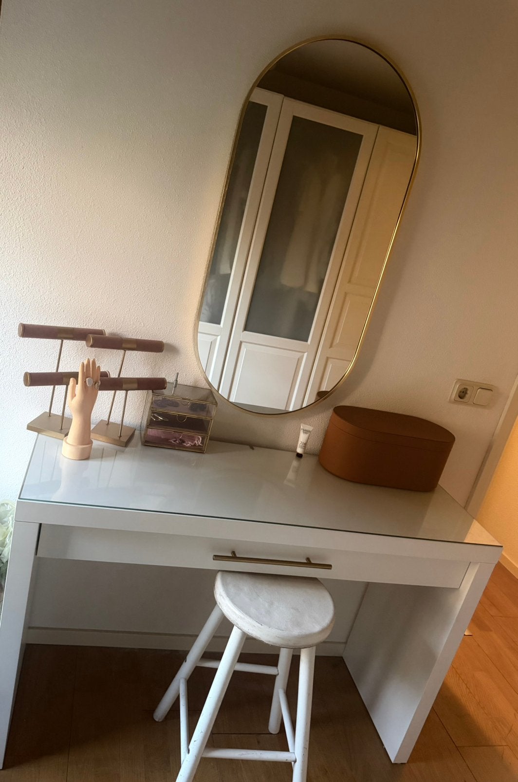 Make up tafel met gouden handvat, Ophalen, Zo goed als nieuw, 50 tot 100 cm, Minder dan 100 cm