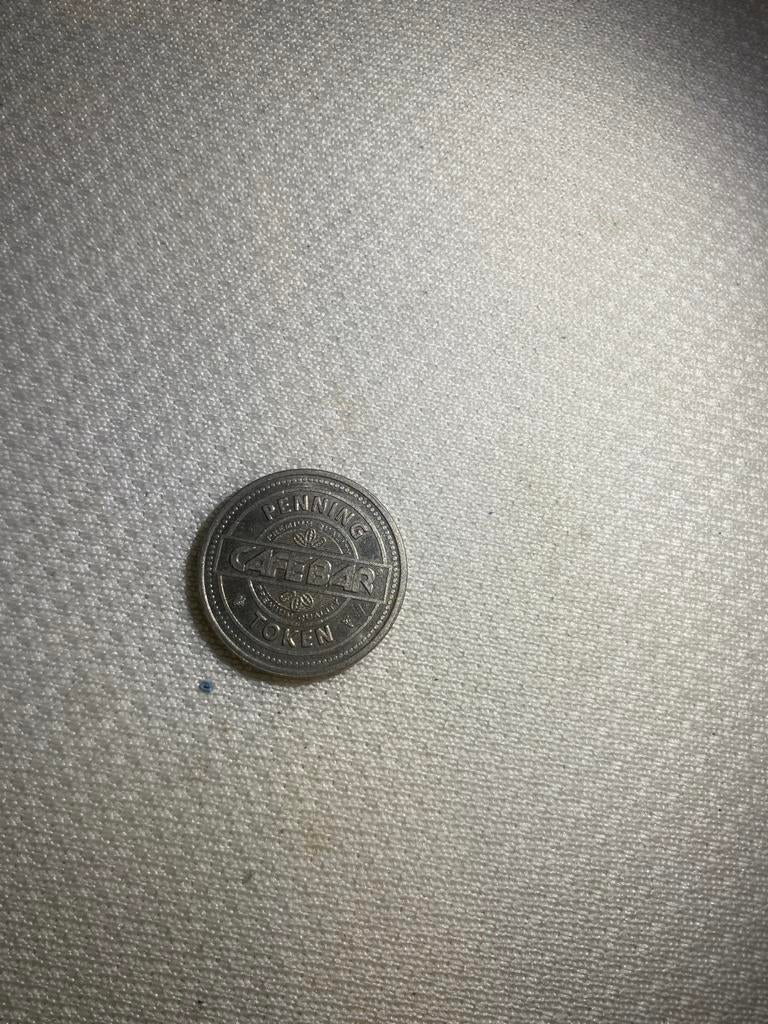 Vintage Penning Cafebar Token - Zilverkleurig, Ophalen of Verzenden, Overige materialen, Buitenland