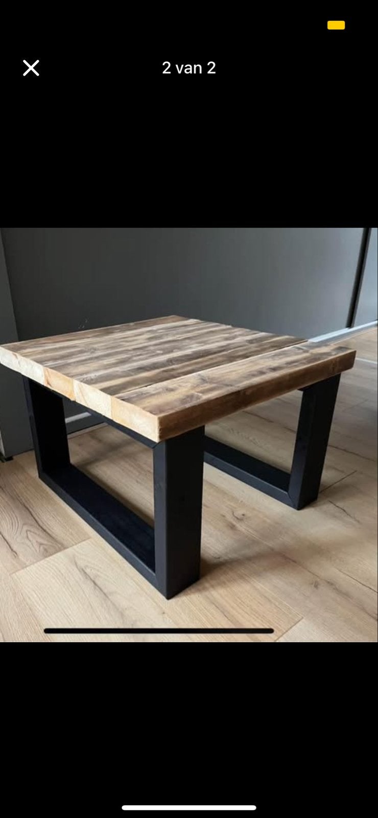 Robuuste salontafel van hout, 100 tot 150 cm, Zo goed als nieuw, Overige houtsoorten, 50 tot 100 cm