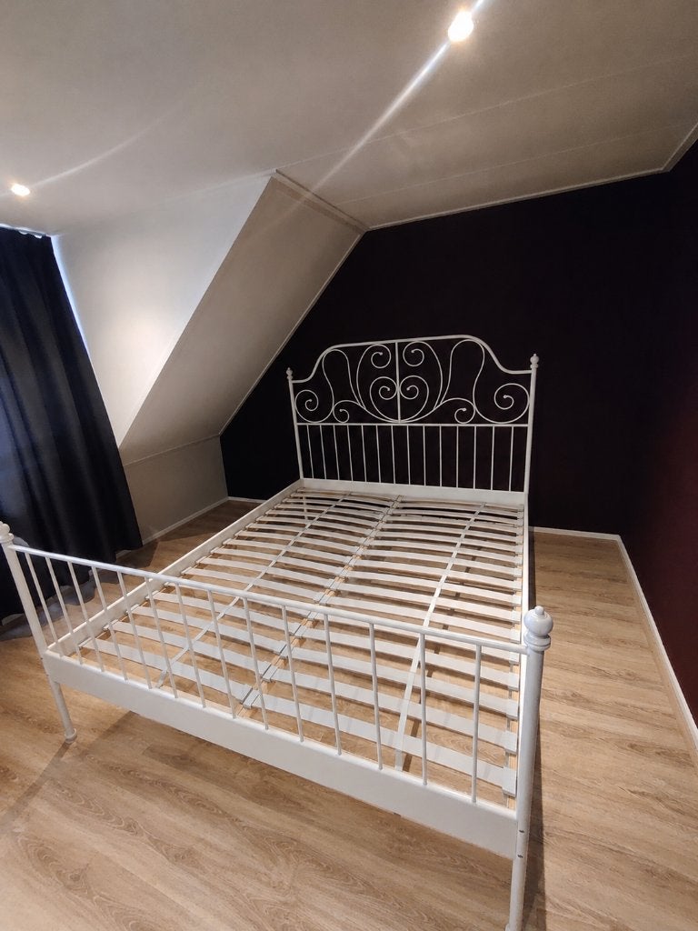 Ikea bed, Ophalen, Wit, Tweepersoons, 200 cm