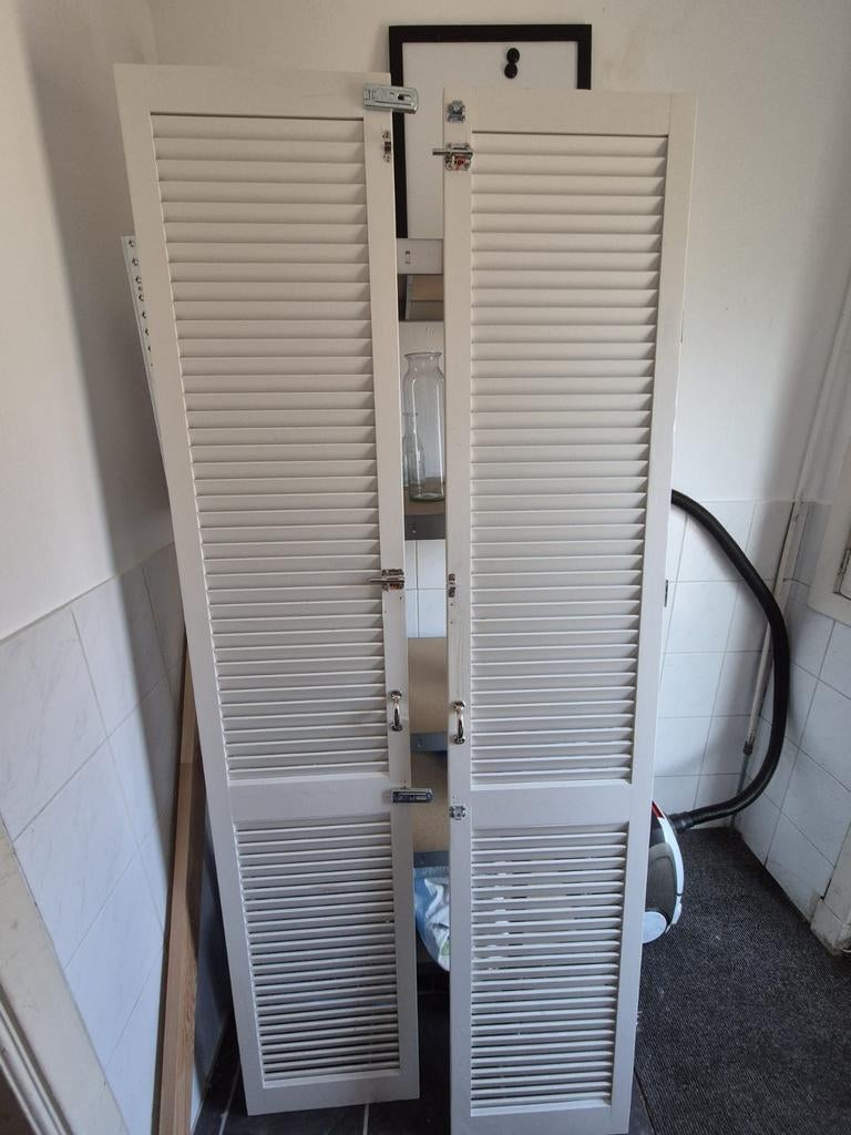 Klapdeurtjes 40 cm x 200 cm per deur incl slot + scharnieren, Ophalen, Binnendeur, 200 tot 215 cm