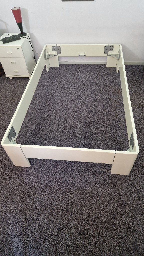 Bed ombouw, Ophalen, Gebruikt, Wit, Tweepersoons