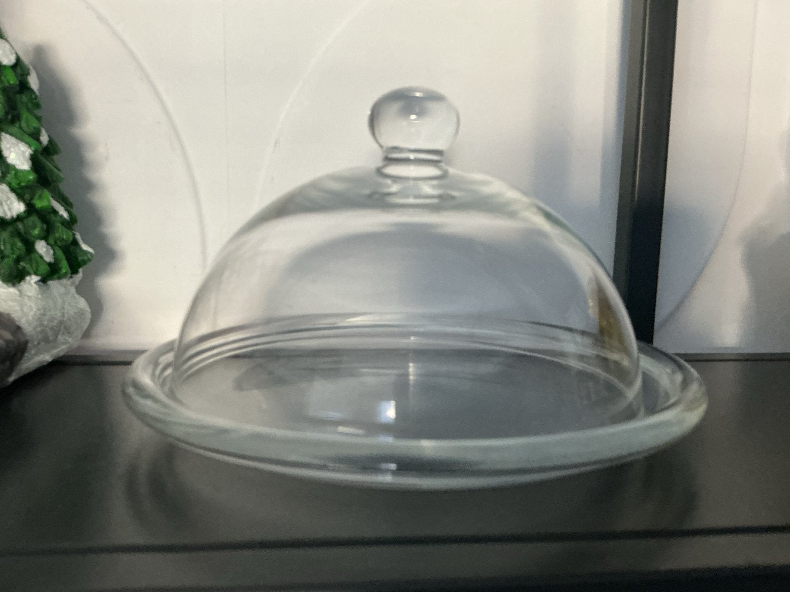 Glazen Cloche met Schaal - Perfect voor Kaas of Gebak, Antiek en Kunst, Ophalen of Verzenden
