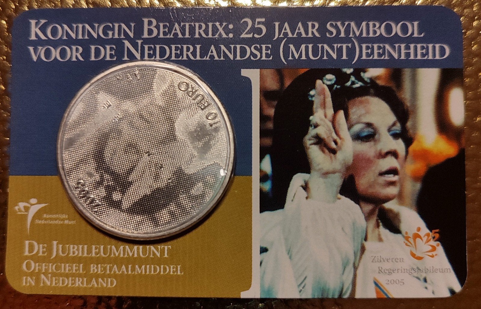 Nederland 10 euro 2003 Beatrix zilver Coincard KNM, Setje, Koningin Beatrix, Zilver, Euro's