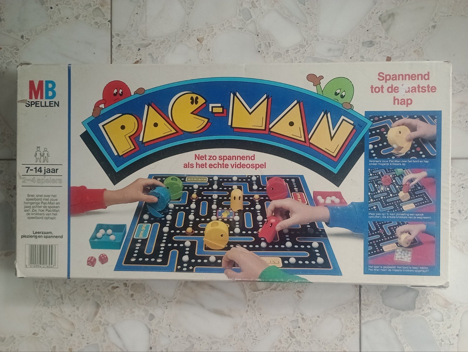 MB Spellen Pac-Man Bordspel - Vintage Klassieker, Drie of vier spelers, Ophalen of Verzenden, Gebruikt, MB Spellen