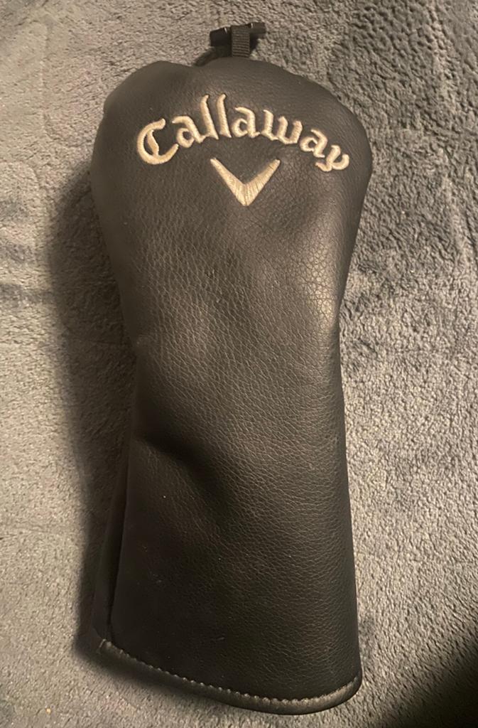 LEDEREN ZWARTE CALLAWAY HEADCOVER VOOR FAIRWAY WOODS, Ophalen, Zo goed als nieuw, Club, Callaway