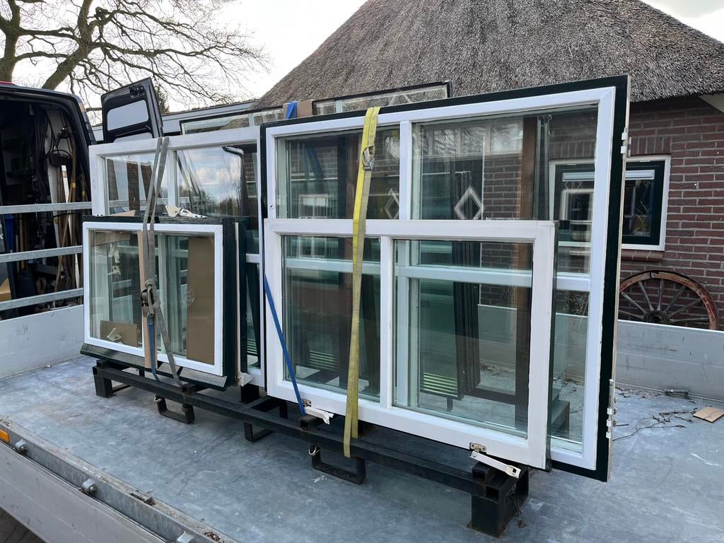 Kozijnen, ramen, dubbelglas, tuinschuur overkapping ramen, Doe-het-zelf en Verbouw, Kozijnen en Schuifpuien, Ophalen, Zo goed als nieuw
