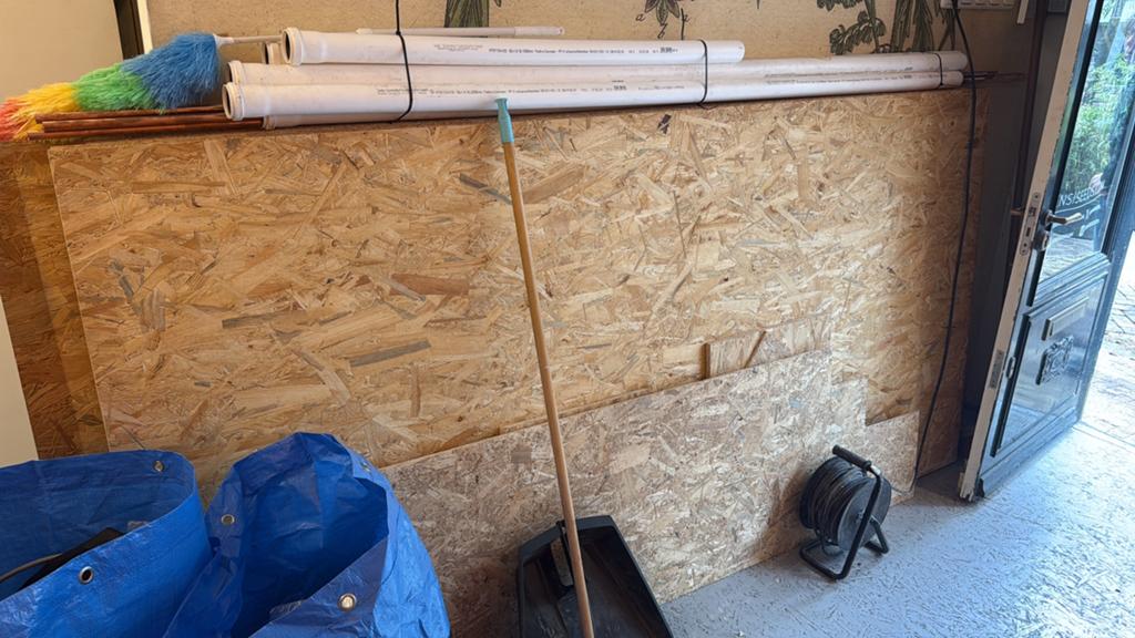 5 OSB plaaten en Koper buis, Ophalen, Minder dan 25 mm, Nieuw, Plank