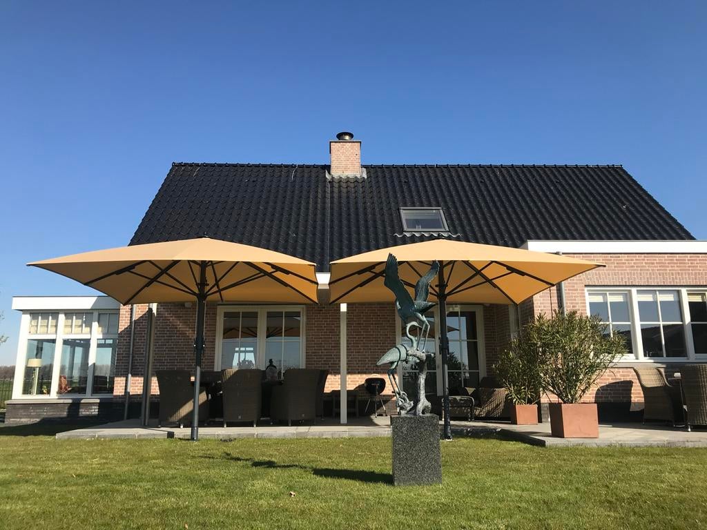 Professionele parasols: Diverse maten en types op voorraad, Tuin en Terras, Verstelbaar, Nieuw, Ophalen of Verzenden, Stokparasol