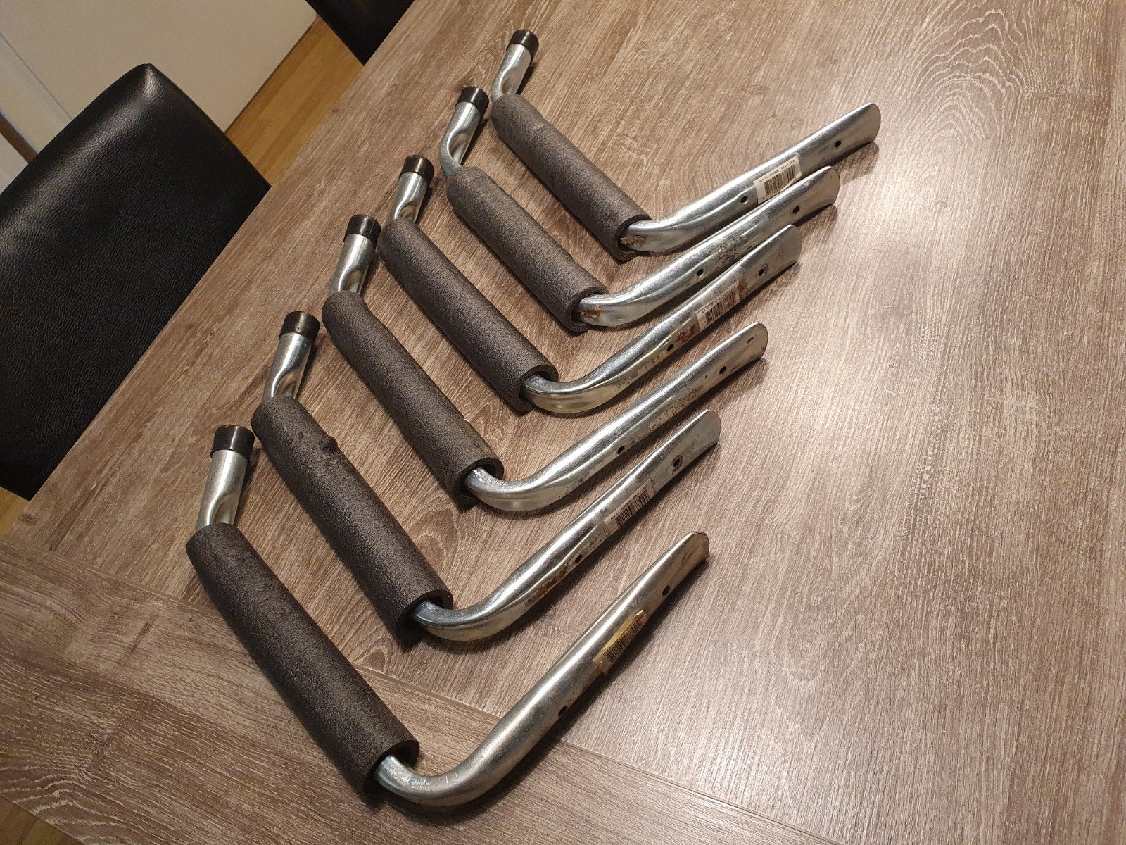 6 metalen fiets ophanghaken / muurbeugels, Ophalen of Verzenden, Gebruikt