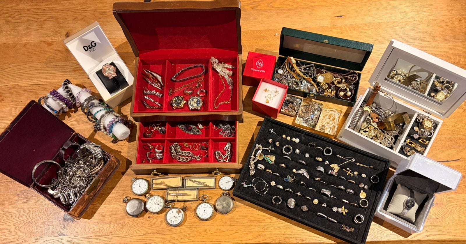Grote set sieraden, Verzenden, Goud, Ketting