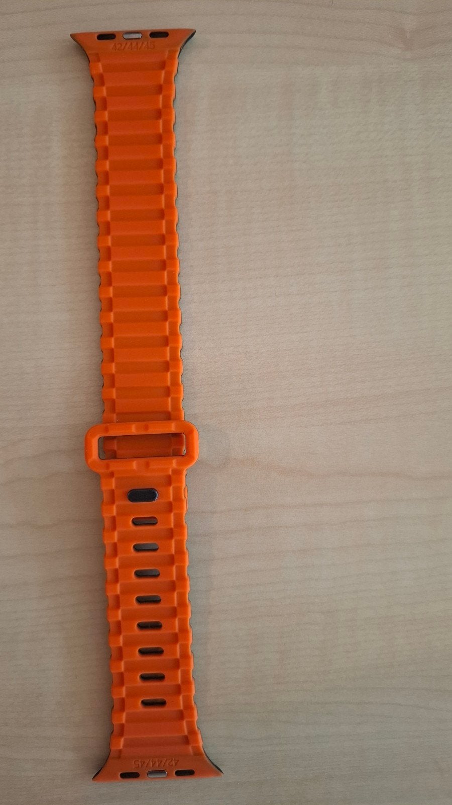Apple Watch band 44/45/46mm - Oranje en Zwart, IOS, Nieuw, Oranje, Ophalen of Verzenden