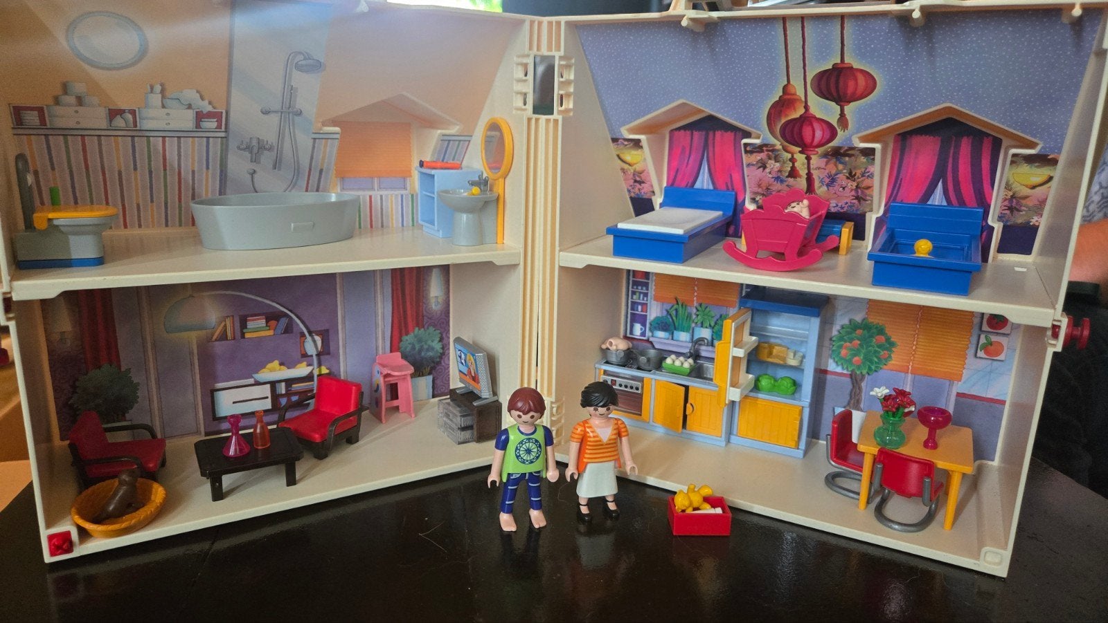 Playmobil Huis Draagbaar Speelhuis met meubels en Figuren, Ophalen of Verzenden, Gebruikt, Complete set, Gebouw