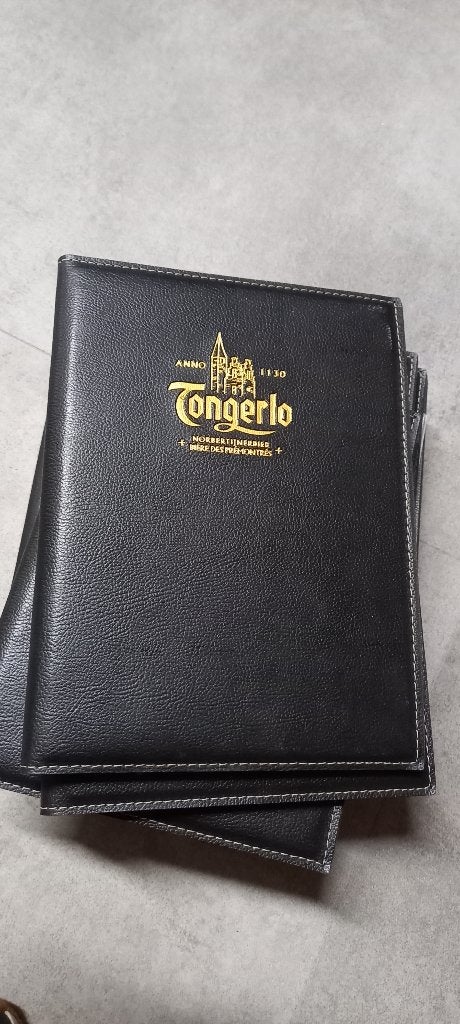 9 menukaarten / menumappen van Tongerlo, Verzamelen, Ophalen of Verzenden, Zo goed als nieuw
