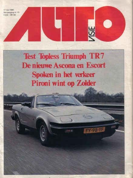 Autovisie 10 1980 : Porsche 928S - Triumph TR7 cabrio - Audi, Ophalen of Verzenden, Gelezen, Algemeen