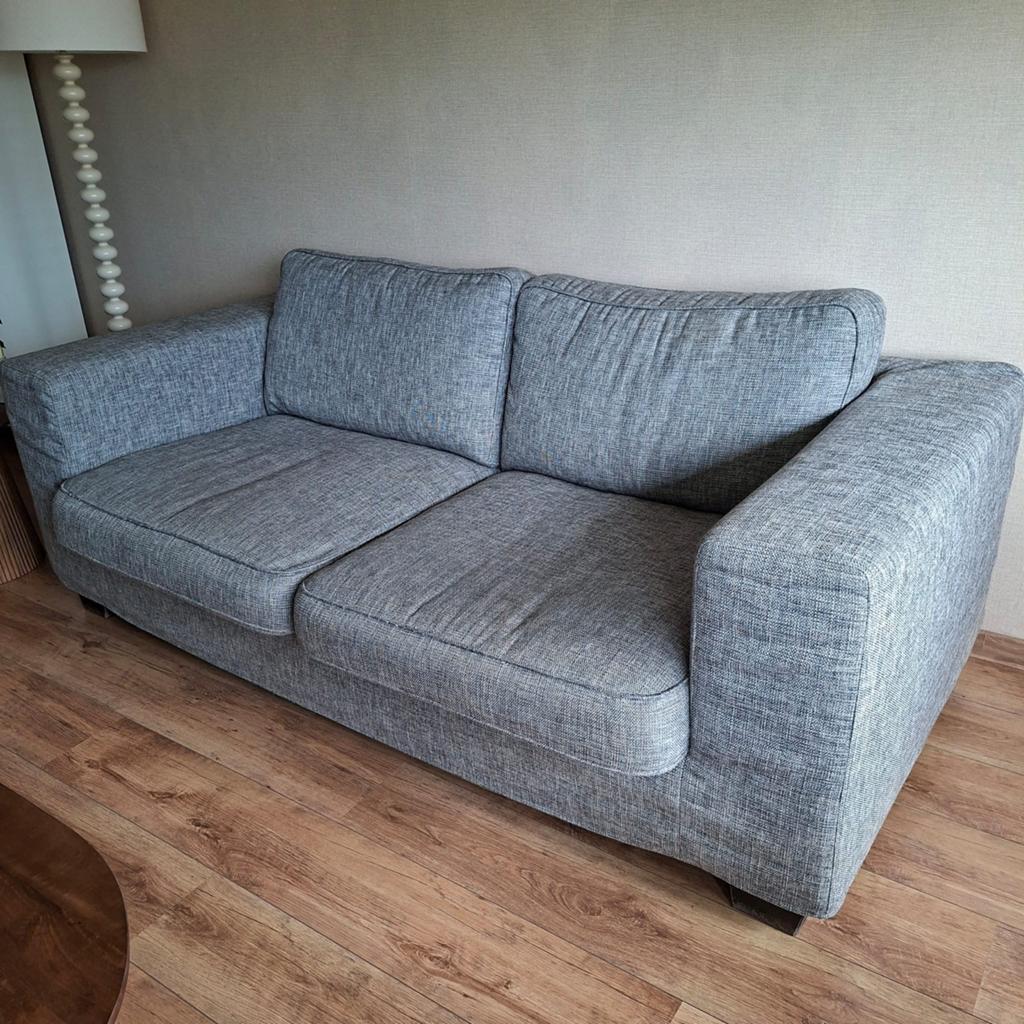 nette grijze stoffen bank, Ophalen, Gebruikt, Driepersoons, 75 tot 100 cm