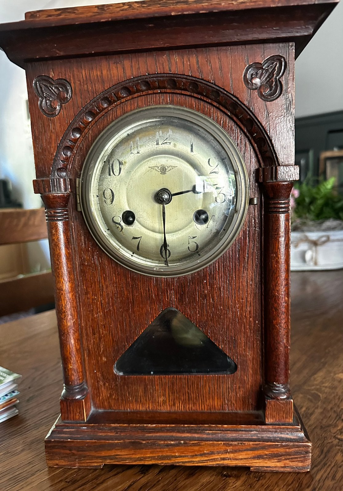 Interessant: Kienzle klok antiek +/- 1920, Antiek en Kunst, Antiek | Klokken, Ophalen of Verzenden