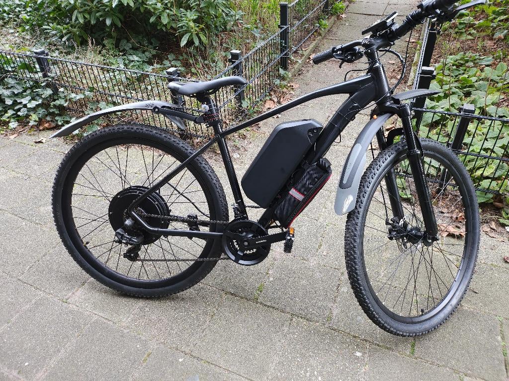 Elektrische mountainbike op maat/Electric Bike 1500W 48V, Zo goed als nieuw, 59 cm of meer, 30 tot 50 km per accu, Ophalen